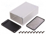 Enclosure: shielding | X: 84mm | Y: 120mm | Z: 44mm | aluminium | natural