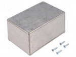 Enclosure: multipurpose | X: 80mm | Y: 120.5mm | Z: 59.2mm | aluminium