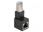 Adapter | Cat 6a | RJ45 socket,RJ45 down angled plug