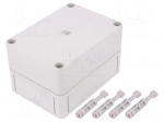 Enclosure: multipurpose | X: 94mm | Y: 130mm | Z: 81mm | PK | light grey