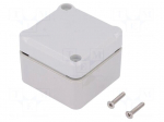 Enclosure: multipurpose | X: 49mm | Y: 51mm | Z: 36mm | ABS | grey | IP67