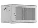 Enclosure: rack cabinet | Standard: 19" | 6U | W: 600mm | H: 379mm | grey
