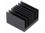 Heatsink: extruded | grilled | BGA | black | L: 31mm | W: 31mm | H: 19.5mm