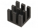 Heatsink: extruded | black | L: 11mm | W: 11mm | H: 10mm | aluminium
