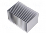 Heatsink: extruded | grilled | natural | L: 50mm | W: 75mm | H: 45mm | plain