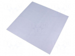 Heat transfer pad: silicone rubber | L: 300mm | W: 300mm | Thk: 0.3mm