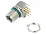 Connector: M8 | female | PIN: 6 | angled 90&deg; | on PCBs | socket | 1.5A | 30V