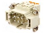 Connector: HDC | male | CSH | PIN: 6 | 6+PE | size 44.27 | 16A | 400V