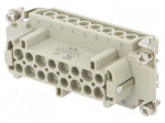 Connector: HDC | female | HE | PIN: 16 | 16+PE | size 6 | 16A | 500V