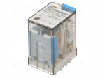 Relay: electromagnetic | 4PDT | Ucoil: 60VDC | 7A/250VAC | 7A/30VDC