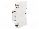 Contactor: 2-pole installation | NO x2 | 24VAC | 24VDC | 20A | DIN | CN20