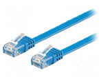 Patch cord | U/UTP | 6 | stranded | Cu | PVC | blue | Len: 5m | 32AWG