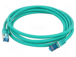 Patch cord | S/FTP | 6a | stranded | Cu | LSZH | green | 2m | halogen free