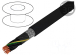 Wire | JZ-500-C | 18G0,75mm2 | tinned copper braid | PVC | black