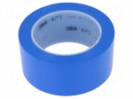 Tape: marking | blue | L: 33m | W: 50mm | Thk: 0.13mm | 2.5N/cm | 130%