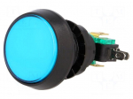 Switch: push-button | Pos: 2 | SPDT | 10A/250VAC | ON-(ON) | blue | &Oslash;: 44mm