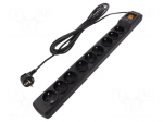 Plug socket strip: protective | Sockets: 9 | 250VAC | 10A