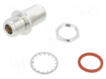 Coupler | straight | 50&Omega; | gold-plated | PTFE | N socket,both sides