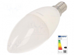 LED lamp | white warm | E14 | 230VAC | 806lm | P: 7.5W | 2700K | CRImin: 80