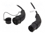 EMobility: cable | 1x0.5mm2,5x2.5mm2 | 480VAC | 11kW | IP44 | 7.5m | 20A