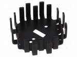 Heatsink: extruded | U | TO3 | black | L: 64mm | W: 64mm | H: 23.3mm | 2.6&deg;C/W