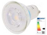 LED lamp | white warm | GU10 | 230VAC | 225lm | P: 2.7W | 36&deg; | 3000K