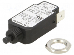 Circuit breaker | Urated: 240VAC | 48VDC | 0.4A | SPST | Poles: 1 | screw