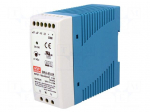 Power supply: switching | for DIN rail | 60W | 24VDC | 2.5A | 90&divide;264VAC