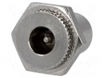 Connector: DC supply | socket | male | power supply | 2A | 24V | straight