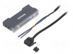 Sensor: optical fiber amplifier | NPN | IP40 | Connection: cables | 2m