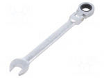 Wrench: combination spanner | rattle,with joint | 13mm | satin