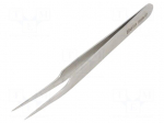 Tweezers | 115mm | Blades: curved | Blade tip shape: sharp | universal