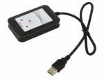 RFID reader | 4.3&divide;5.5V | USB | antenna | Range: 100mm | 88x56x18.5mm