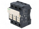 Fuse base | 10x38mm | for DIN rail mounting | 32A | 690V | Poles: 3
