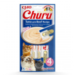 INABA Churu Tuna with Beef Recipe - cat treats - 4x14 g
