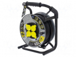 Extension lead | 3x2.5mm2 | 30m | rubber | black | Sockets no: 4 | reel