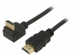 Cable | HDMI plug,HDMI plug 270&deg; up/down | PVC | HDMI 2.0 | 3m | black