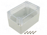 Enclosure: multipurpose | X: 80mm | Y: 120mm | Z: 75mm | ZP | light grey