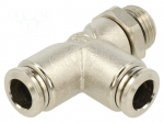 Push-in fitting | T-tap splitter | -0.99&divide;20bar | Thread: 1/4"