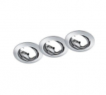 Trio Jura recessed spotlight GU10 chrome 3-pack round gaismeklis 650100306 4017807376333