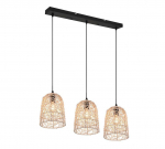 Trio-Lighting Lovis  3-pc E27 rattan piekaramā lampa