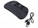 Keyboard | black | USB A | wireless | RGB,touchpad,with LED | 10m
