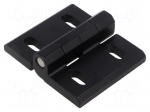 Hinge | Width: 76mm | cast zinc | black | H: 65mm | adjustable