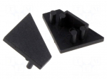 Cap for LED profiles | black | 20pcs | CORNER10