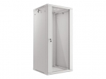 Lanberg wall-mounted installation rack cabinet 19'' 27U 600x600mm gray (glass door)