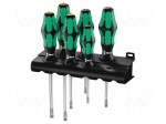Screwdriver: universal-set | Pozidriv&reg;,slot | hanger | 6pcs.