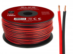 Helis&uuml;steemid ja tarvikud // Akustika s&uuml;steemide kaablid // 73-374# Przew&oacute;d głośnikowy 2x1,00mm czarno-czerwony 100 m