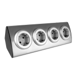 Uued tooted // Gniazdo meblowe kuchenne 4x2P+Z (Schuko), montaż na rzepy, INOX