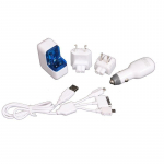 Auto charger OMEGA Universal Universal Charger KIT 3in1 White