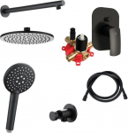 Concealed shower set Elite e191 black, Herz